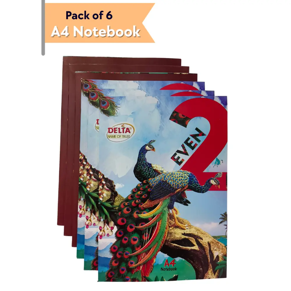 [GS843] A4 Notebooks – Pack of 6 – 132 Ruled Pages – Soft Cover 