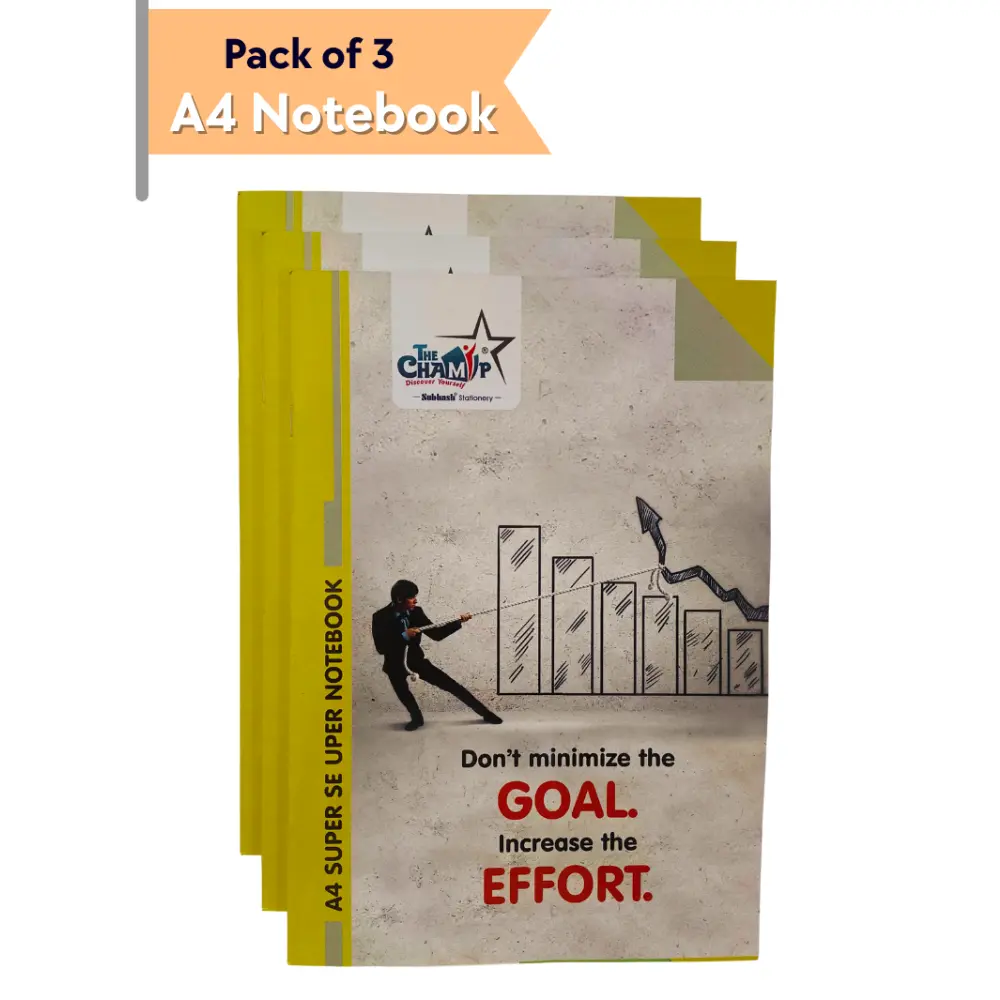 [SGS668] A4 Notebooks – Pack of 3 – 220 Ruled Pages – Soft Cover 