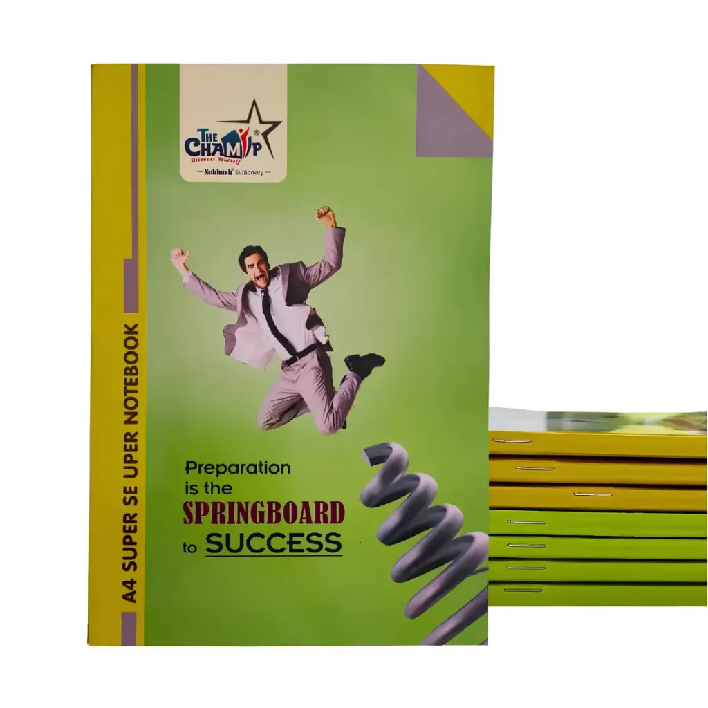 [SGS671] The Champ A4 Notebook Pack of 8 – 220 Ruled Pages Each – Soft Cover for Students & Office
