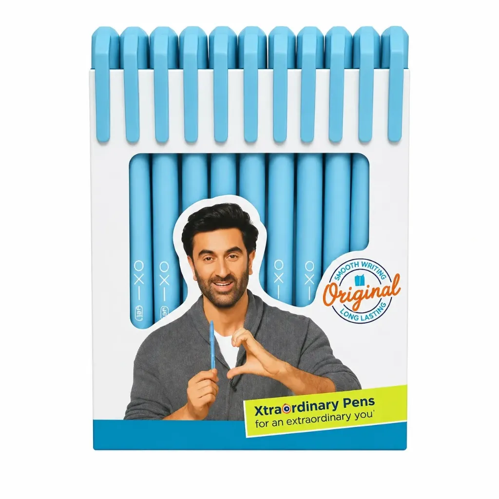[GS853] Hauser XO Blue Ball Pen – Pack of 10 – Matte Finish – Smooth Writing