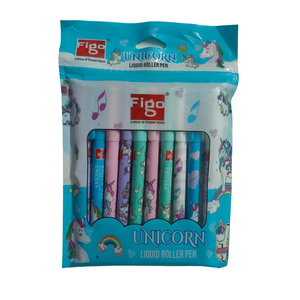 [GS855] Figo Blue Ball Pen - Pack of 10 - Smooth Writing - Lightweight Design