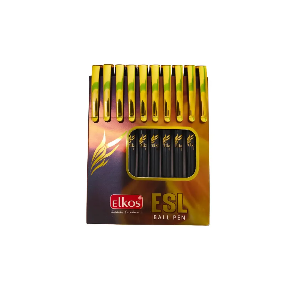 [GS856] Elkos ESL Blue Ball Pen Pack of 10 – Matte Finish Smooth Writing Pens