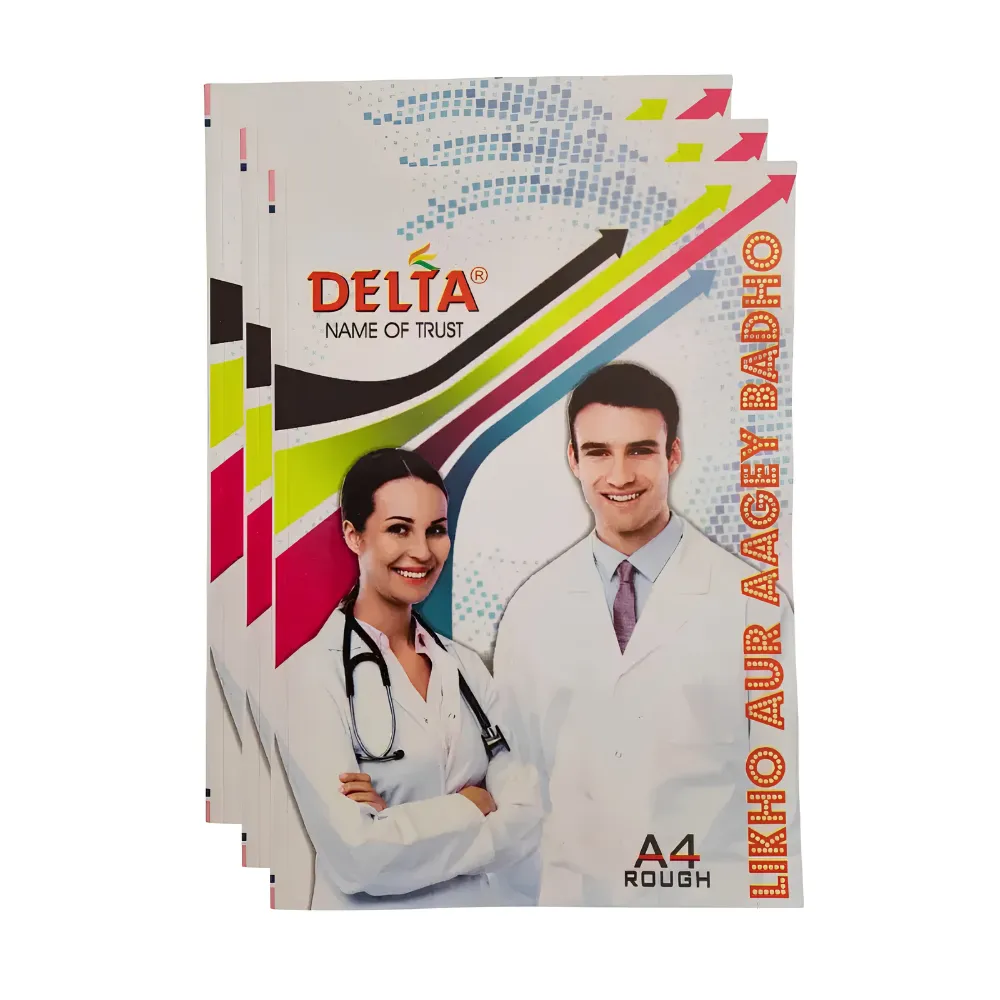 [GS849] Delta A4 Rough Notebook Pack of 3 – 280 Ruled Pages Each – Soft Cover Perfect Binding