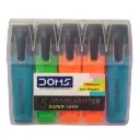 Doms Super Neon Highliter Set Of 5 – Chisel Tip Marker Pens
