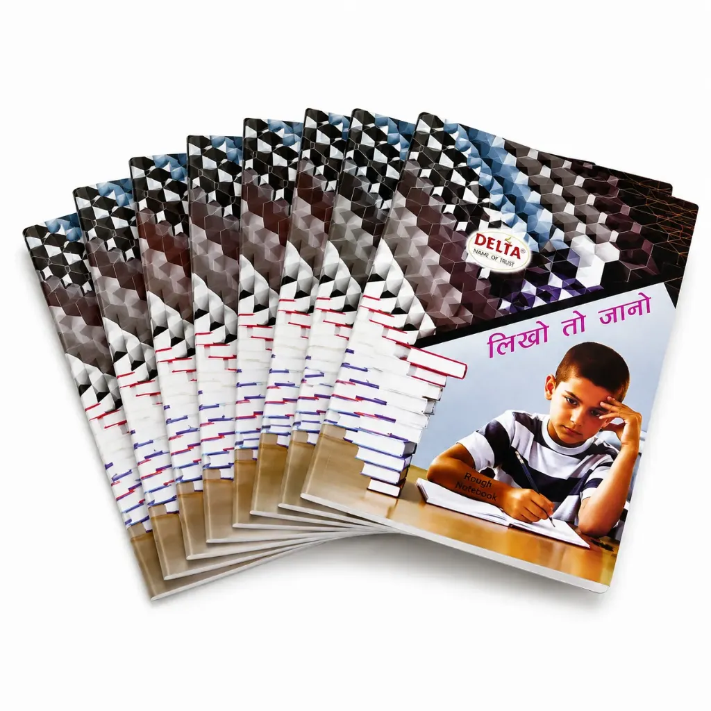 Delta A4 Rough Notebook Pack of 6 – 160 Pages Each – Soft Cover Practice Notebooks