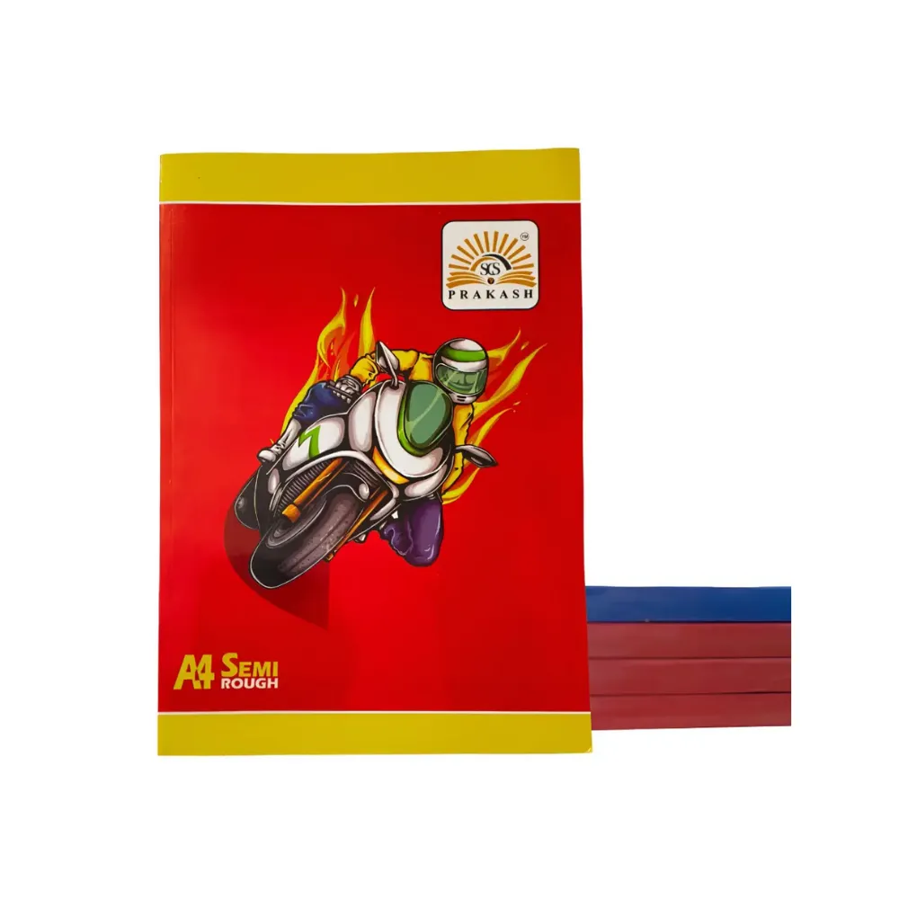 [GS827-4] Prakash A4 Semi Rough Notebook – 300 Ruled Pages – Soft Cover Student Notebook