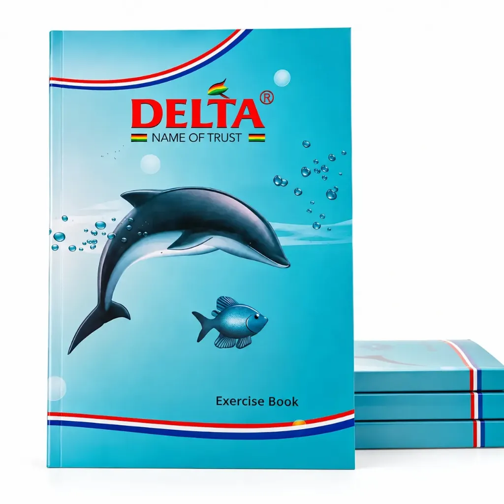 [GS096] Delta Fish School Notebook – Pack of 4 – 96 Ruled Pages – Soft Cover Student Notebook