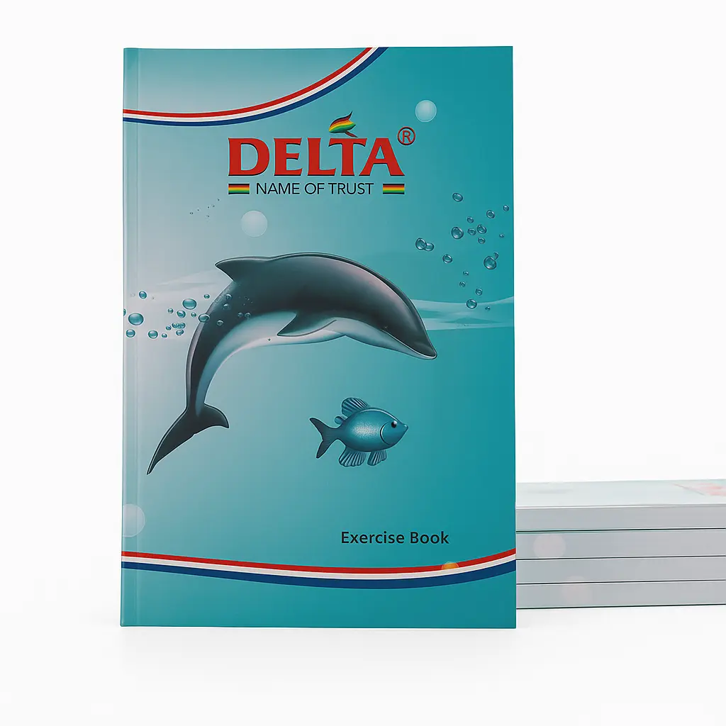 Delta Fish Notebook - Pack of 4 - 96 Ruled Pages - Soft Cover 