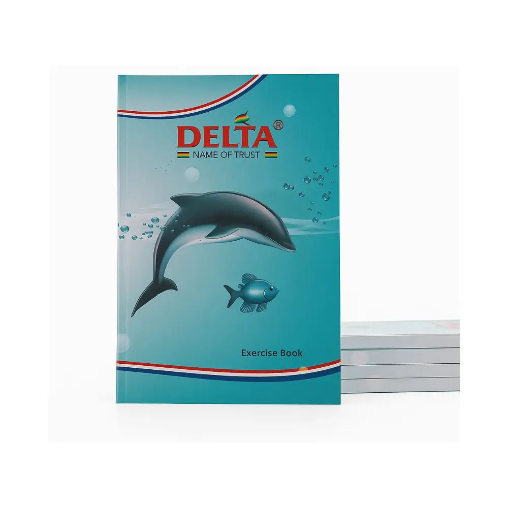 [PGS096] Delta Fish Notebook - Pack of 4 - 96 Ruled Pages - Soft Cover 