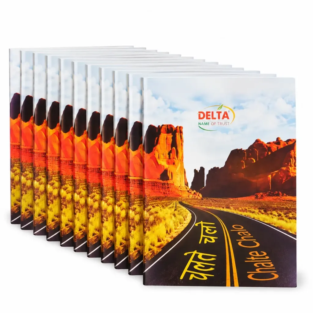 Delta English Four Line Notebook Pack of 10 – A5 Size – 84 Pages Handwriting Practice Notebook