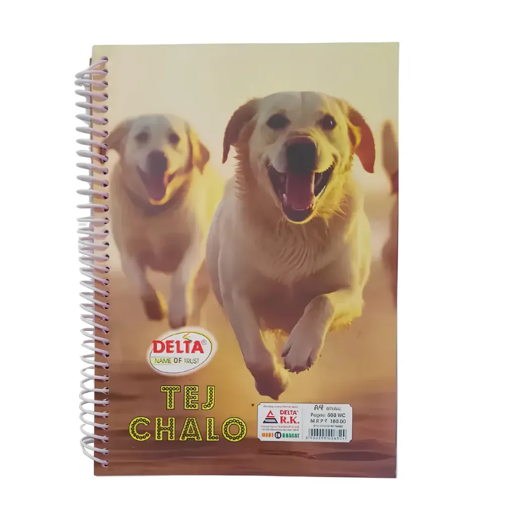 [GS869] Delta A4 Spiral Notebook – 500 Ruled Pages Soft Cover for Students & Office Use