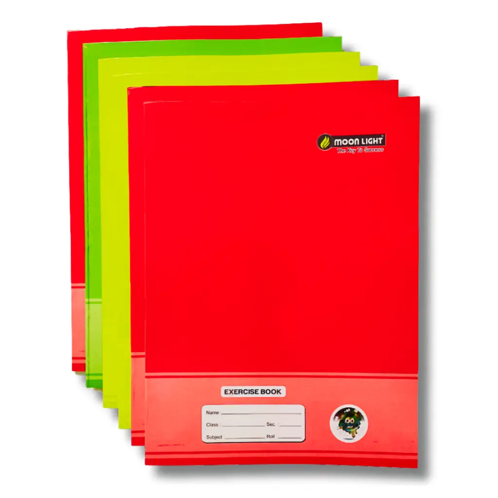 Single Line Notebook - Pack of 6 NoteBooks - 80 Ruled Pages - A5 Size - 18cm x 24 cm Approx - Soft Cover 