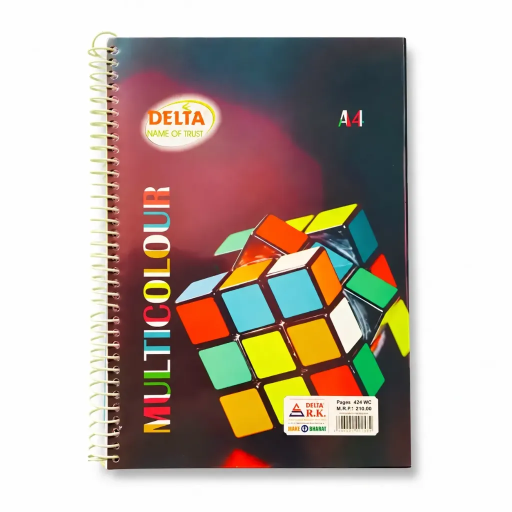 [GS826] Delta A4 Spiral Notebook – 424 Ruled Pages – Soft Cover Wire Bound Writing Notebook