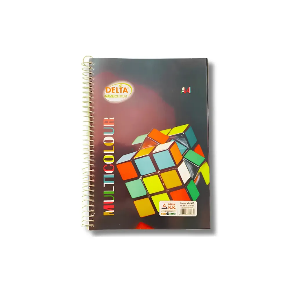 Delta A4 Spiral Notebook – 424 Ruled Pages – Soft Cover Wire Bound Writing Notebook