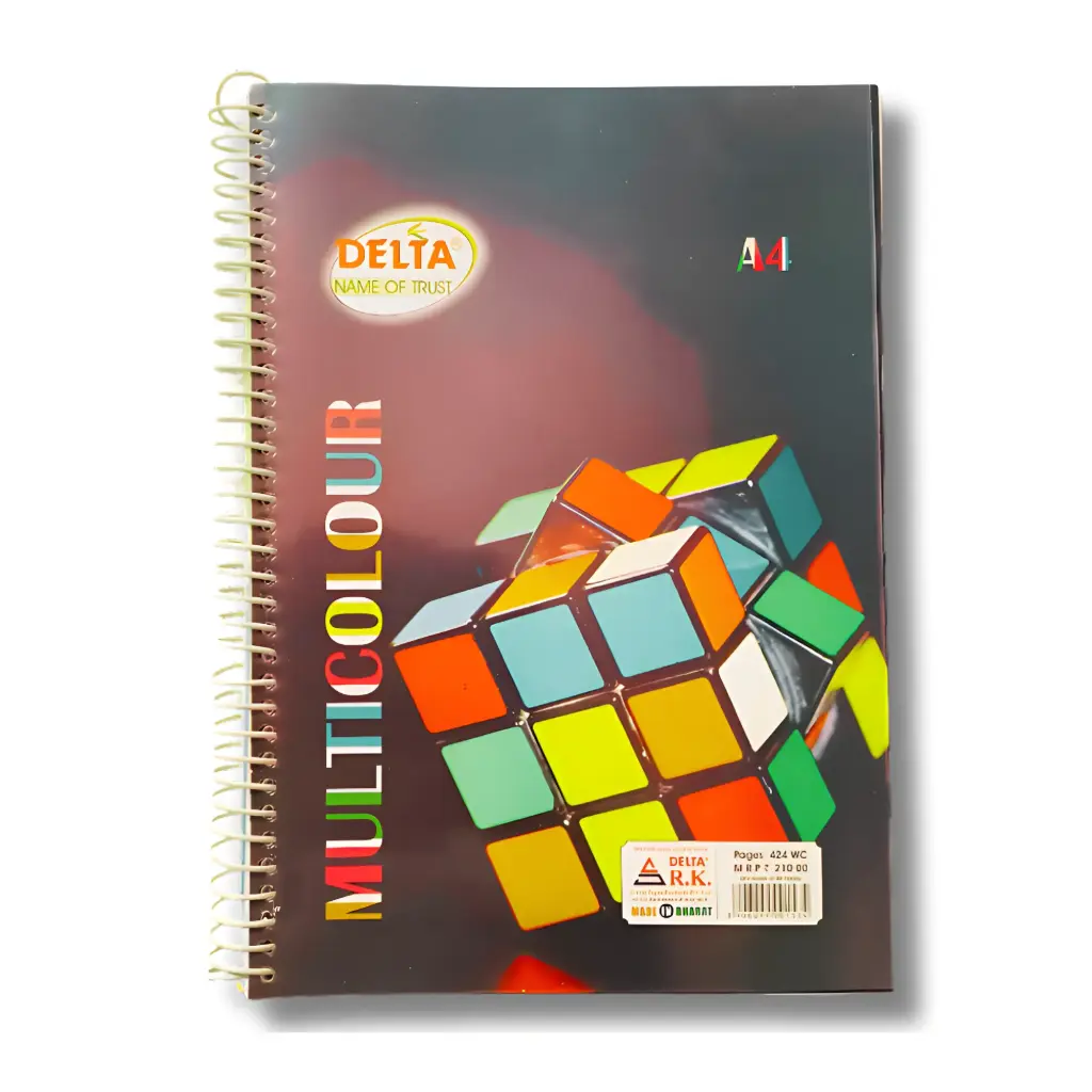 Spiral Notebook - Soft Cover - 424 Ruled Pages - A4 Size - 21 cm x 29.5 cm - GSM 58
