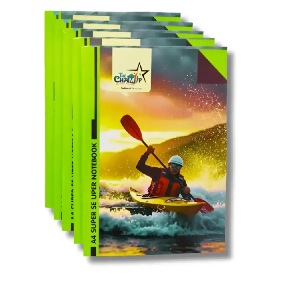 [SGS666] The Champ A4 Notebook Pack of 5 – 184 Ruled Pages – Soft Cover Student Writing Notebook
