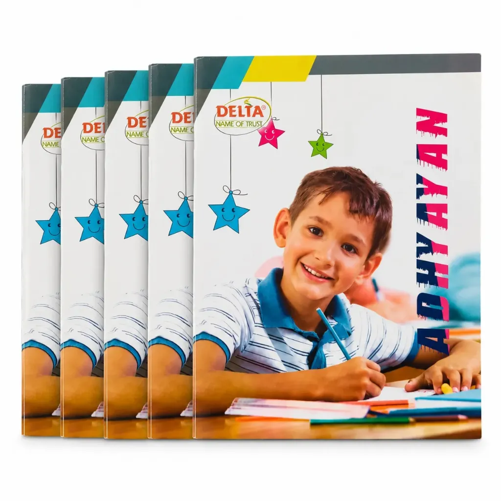 Delta English Practical Notebook Pack of 5 – 120 Pages – Four Line & Plain English Practice Notebook