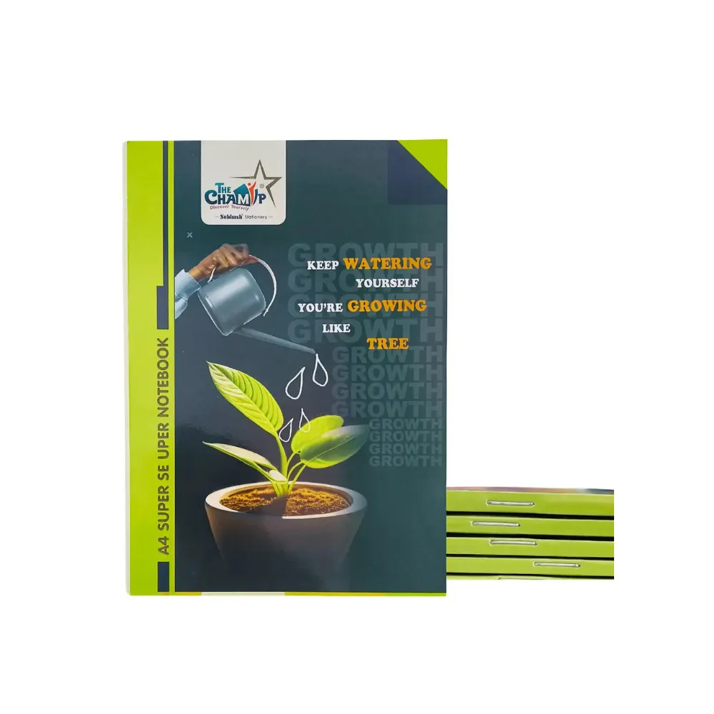 The Champ A4 Notebook Pack of 5 – 120 Ruled Pages – Soft Cover Writing Notebook