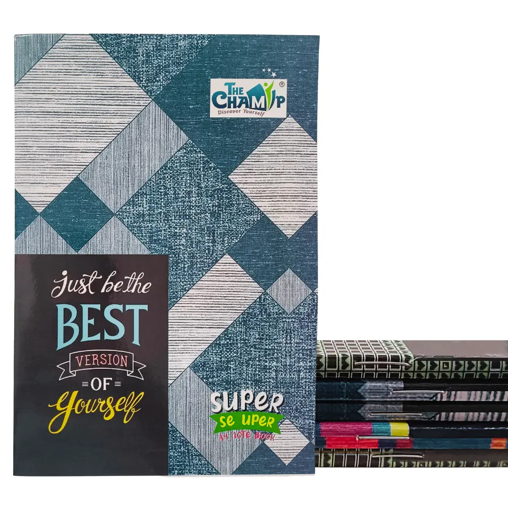 Single Line Notebook -  Pack of 6 Note Books - 136 Ruled Pages - A4 Size - 21 cm x 29 cm Approx - Soft Cover 