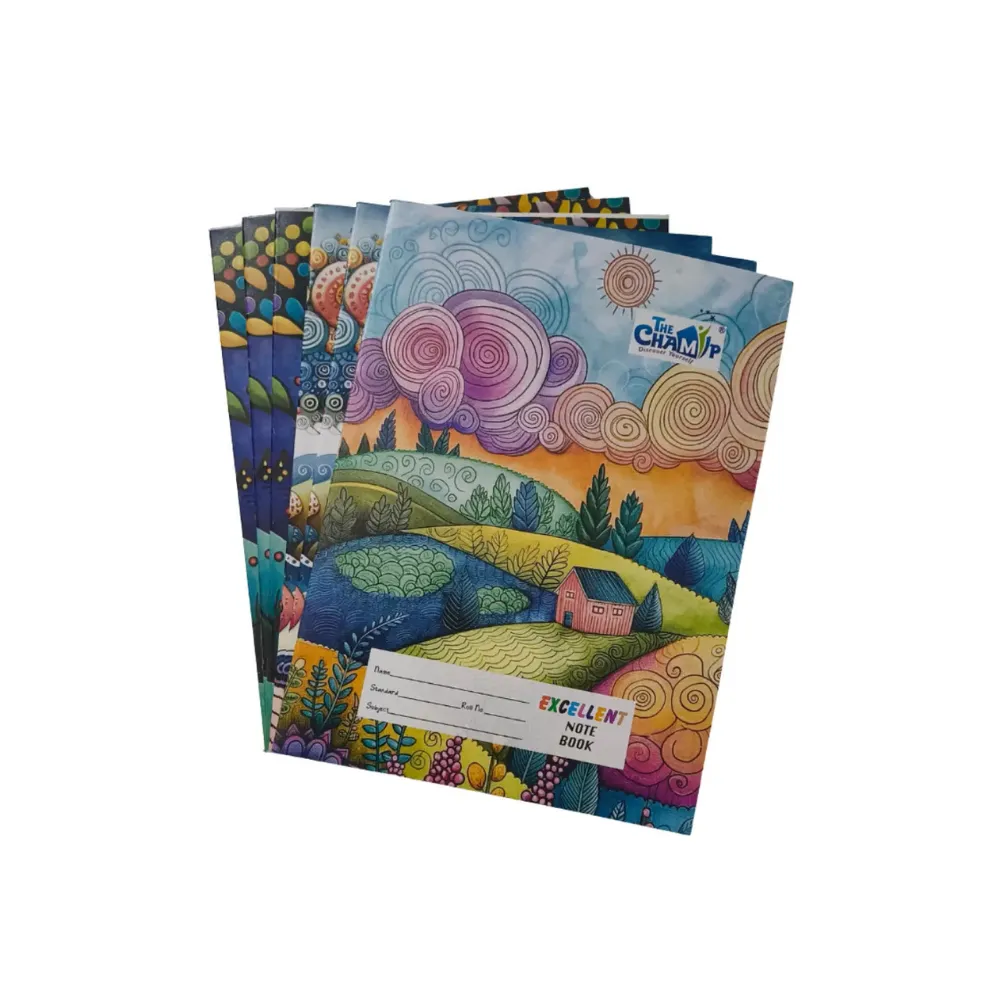 [CHAMS1] Single Line Notebook - Soft Cover - 100 Ruled Pages - A5 Size - 17.5cm x 24 cm Approx - Pack of 6 Note Books - GSM 58