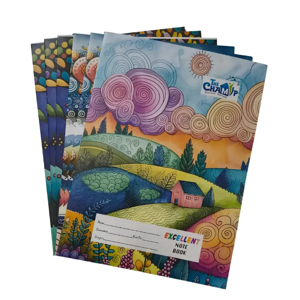 [CHAMS1] The Champ A5 Single Line Notebook Pack of 6 – 100 Ruled Pages – Soft Cover Student Notebook