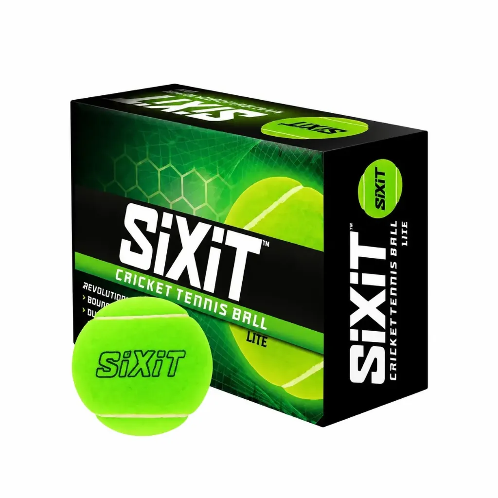 Sixit Lite Cricket Tennis Balls Pack of 6 – Lightweight Bouncy Tennis Balls for Practice