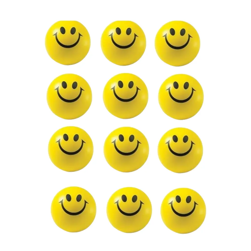 Soft Yellow Smile Balls – Pack of 12 