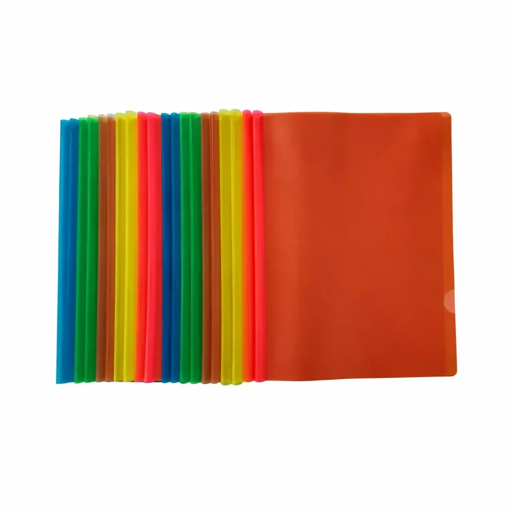 [GS808] A4 Report File Set of 20 – Multicolor Plastic Report Files for Office & School Use
