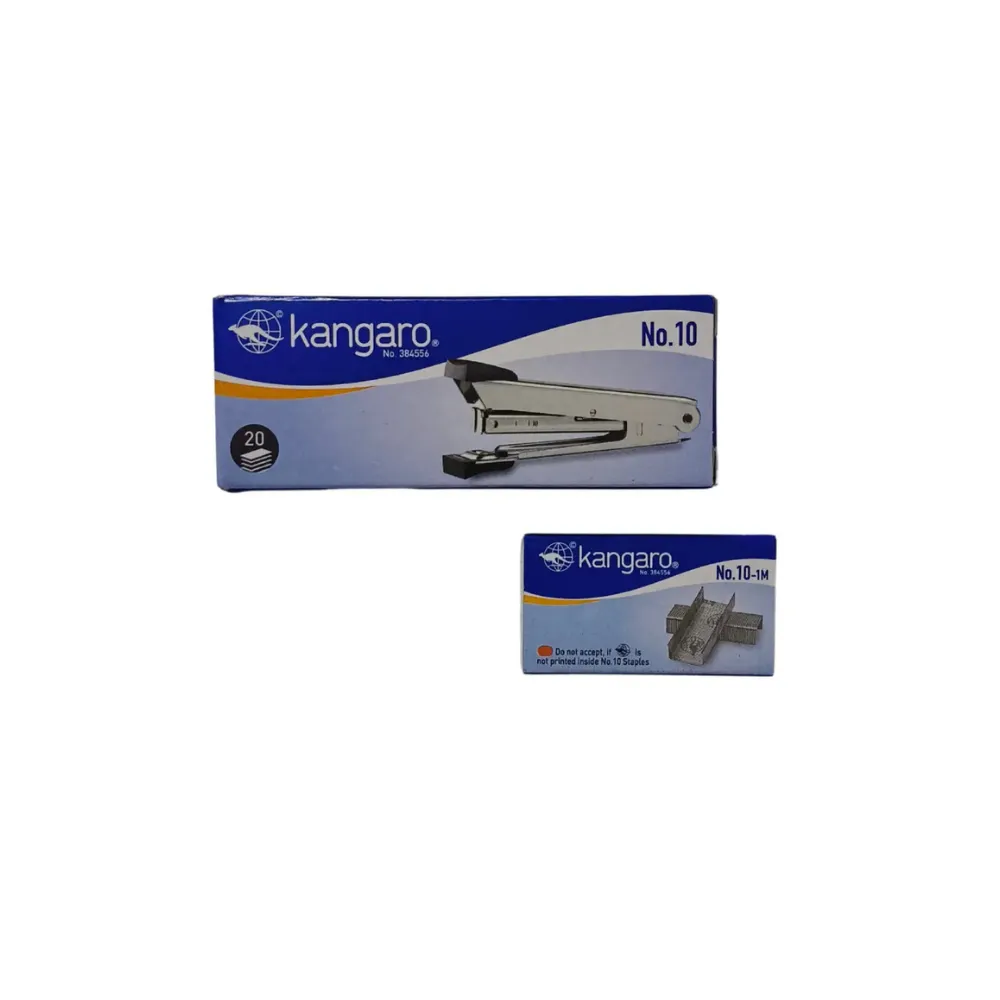 [GS188] Kangaro HP-10 All Metal Stapler – 20 Sheet Capacity Desk Stapler with Remover