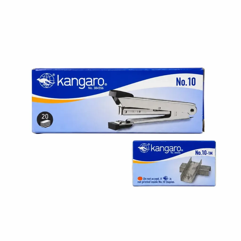 [GS188] Kangaro HP10 All Metal Stapler 20 Sheet Capacity Desk Stapler with Remover