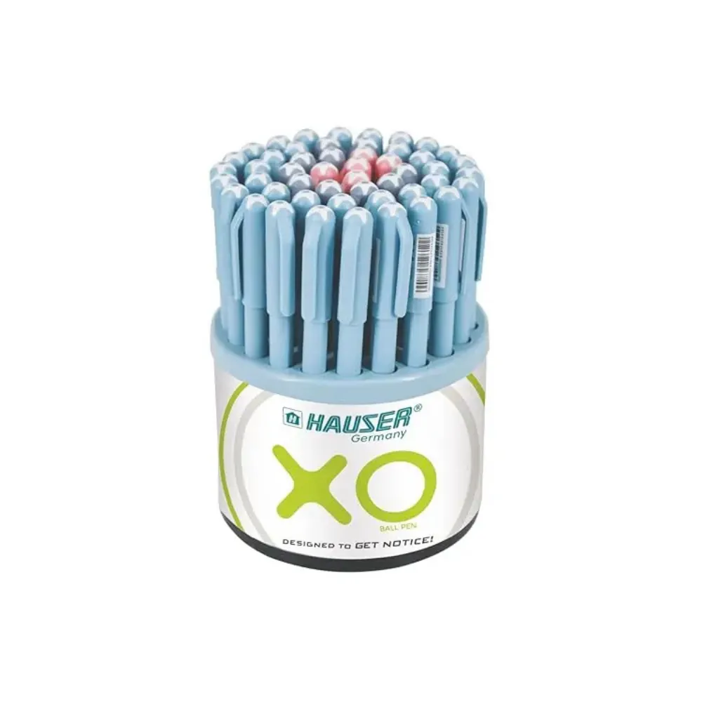 Hauser XO 0.7mm Ball Pen Tumbler Pack of 50 – Matte Finish Smooth Writing Pens