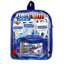 Doms Stationery Kit (12 pcs in KIT) with Transparent Zipper Bag 