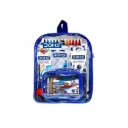 Doms Stationery Kit (12 pcs in KIT) with Transparent Zipper Bag 
