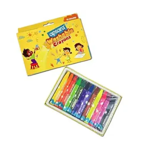 Apsara 12 Washable Crayons – Safe, Vibrant 