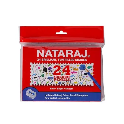 [GS196] Nataraj Full-Size Colour Pencils – 24 Multicolour  