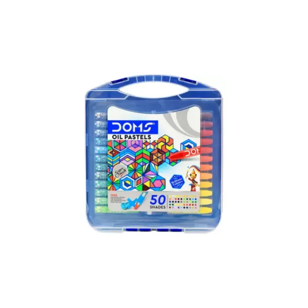 DOMS Oil Pastels 50 Shades Set with Scrapper Tool – Smooth Blending Colour Set