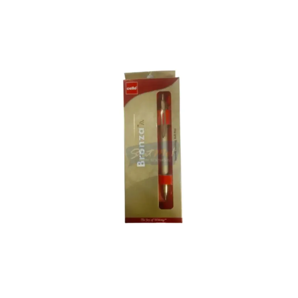 [GS158] Cello Bronza DX Ball Pen – Smooth Writing Blue Ink Metallic Finish Pen