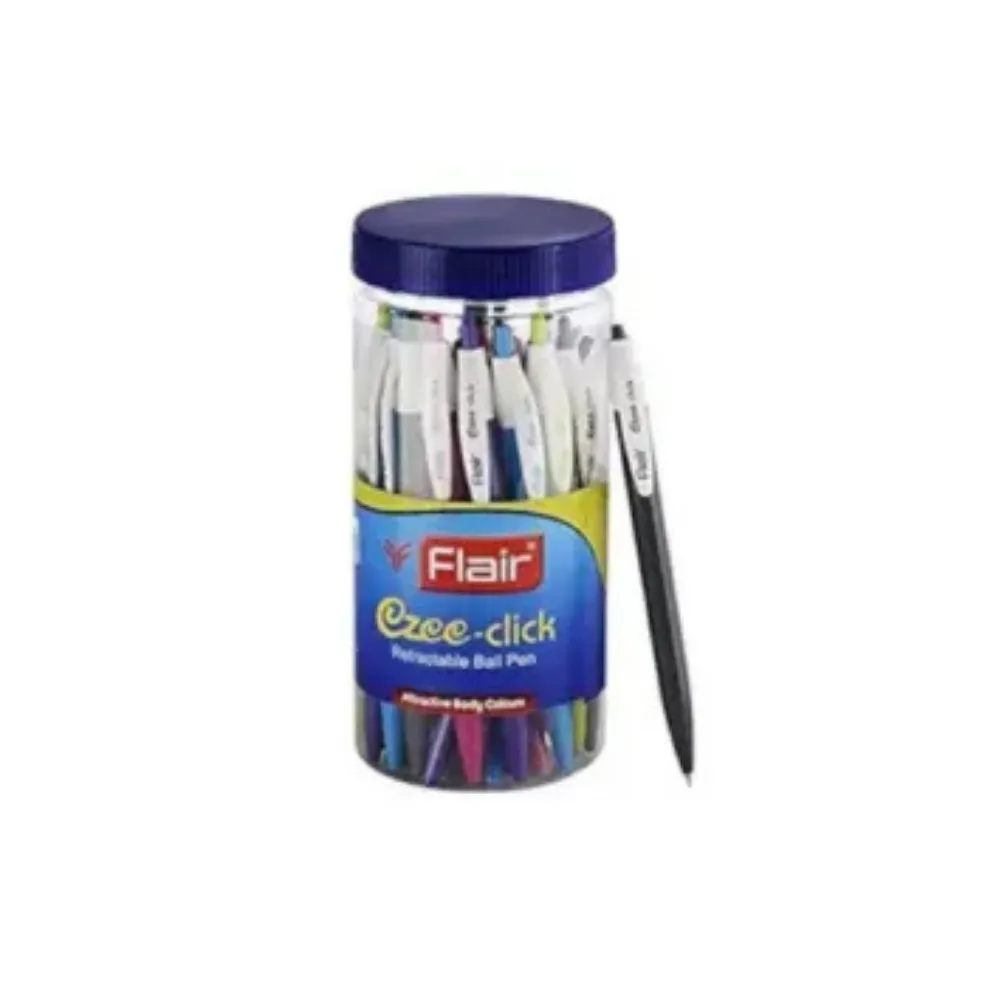 [GS191] Flair Ezee Click 0.7 to 1mm Ball Pen Jar Pack
