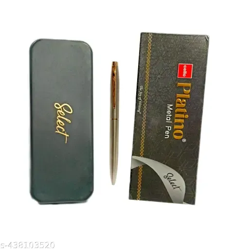 [GS157] Platino Metal Pen in Box Gift Set – Stainless Steel Ball Pen 