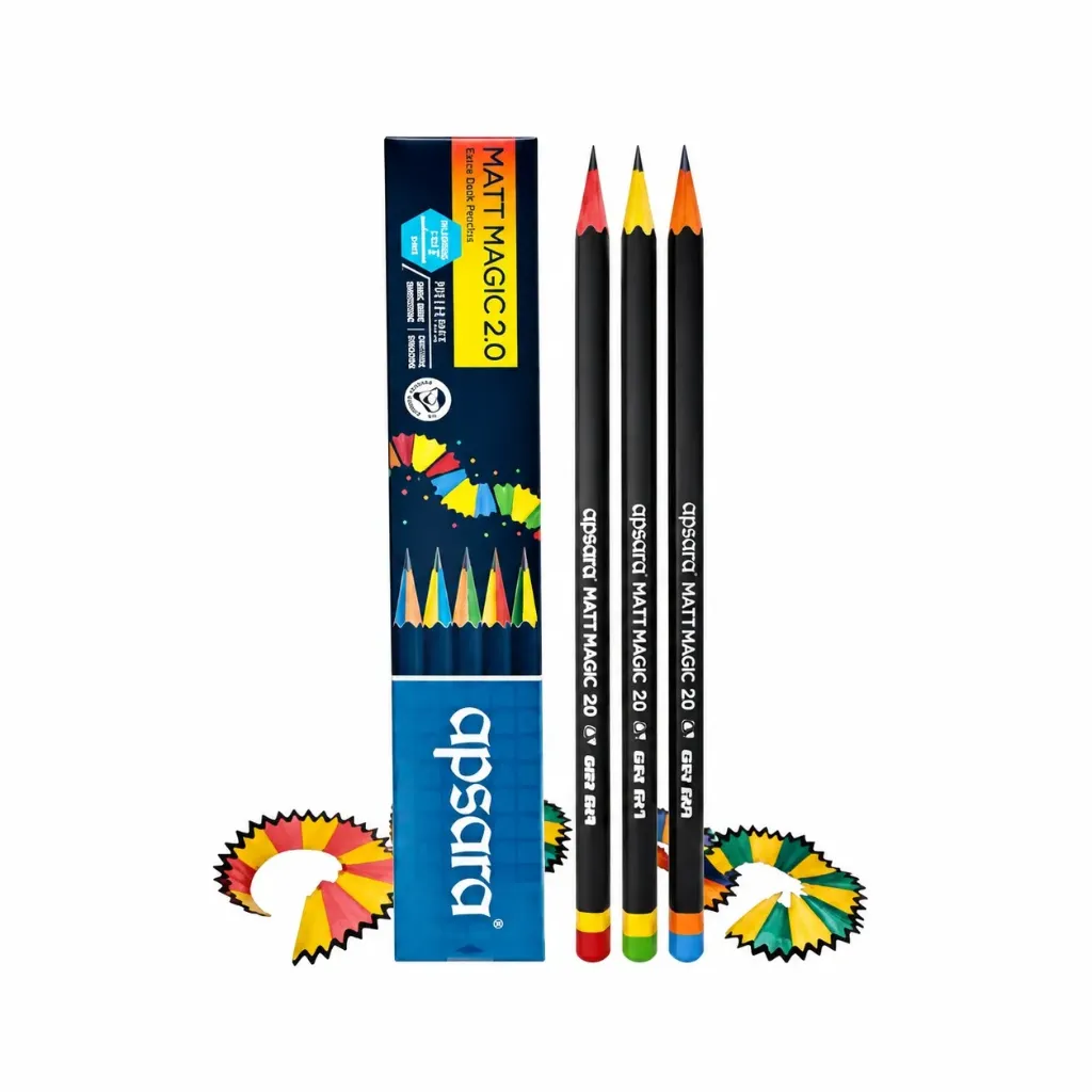 [GS197] Apsara Matt Magic 2.0 Pencils – Pack of 10 Dual Color Wood Smooth Writing Pencils