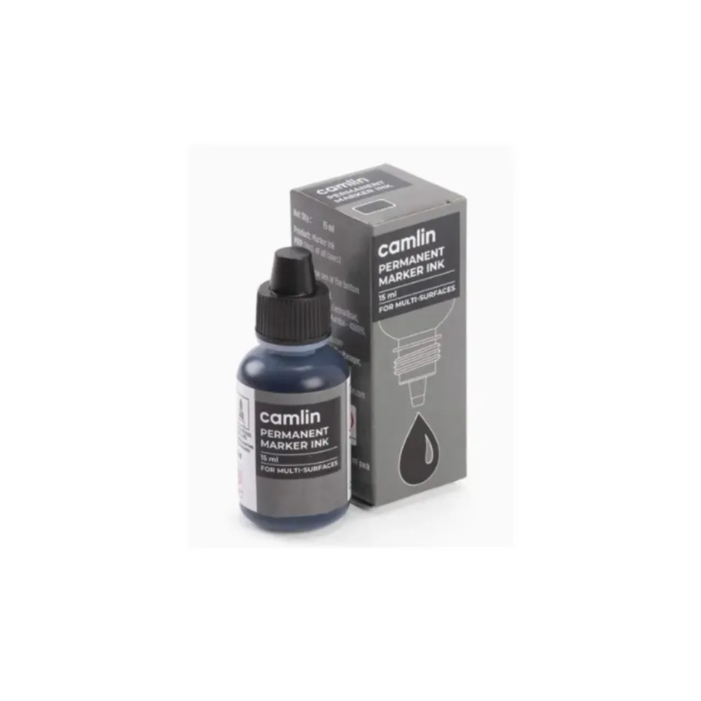 [GS166] Camlin Permanent Marker Ink – 15ml (Black) 
