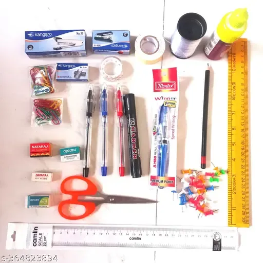 [GS109] Stationery Combo Kit for Home and Office use  Student Set of 23 Items. 