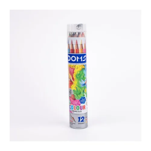 [GS144] DOMS Colour Pencils Round Tin Set of 12 
