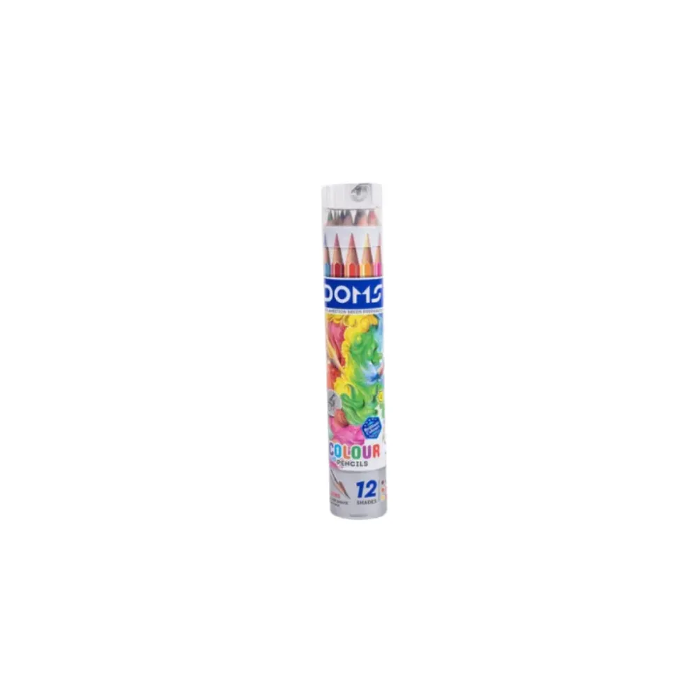 [GS144] DOMS Colour Pencils Round Tin Set of 12 