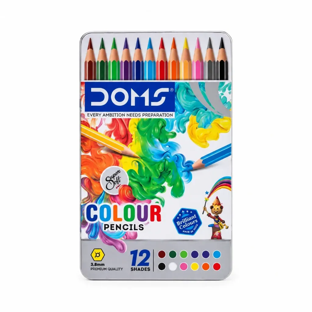 DOMS Super Soft Colour Pencils – 12 Shades 