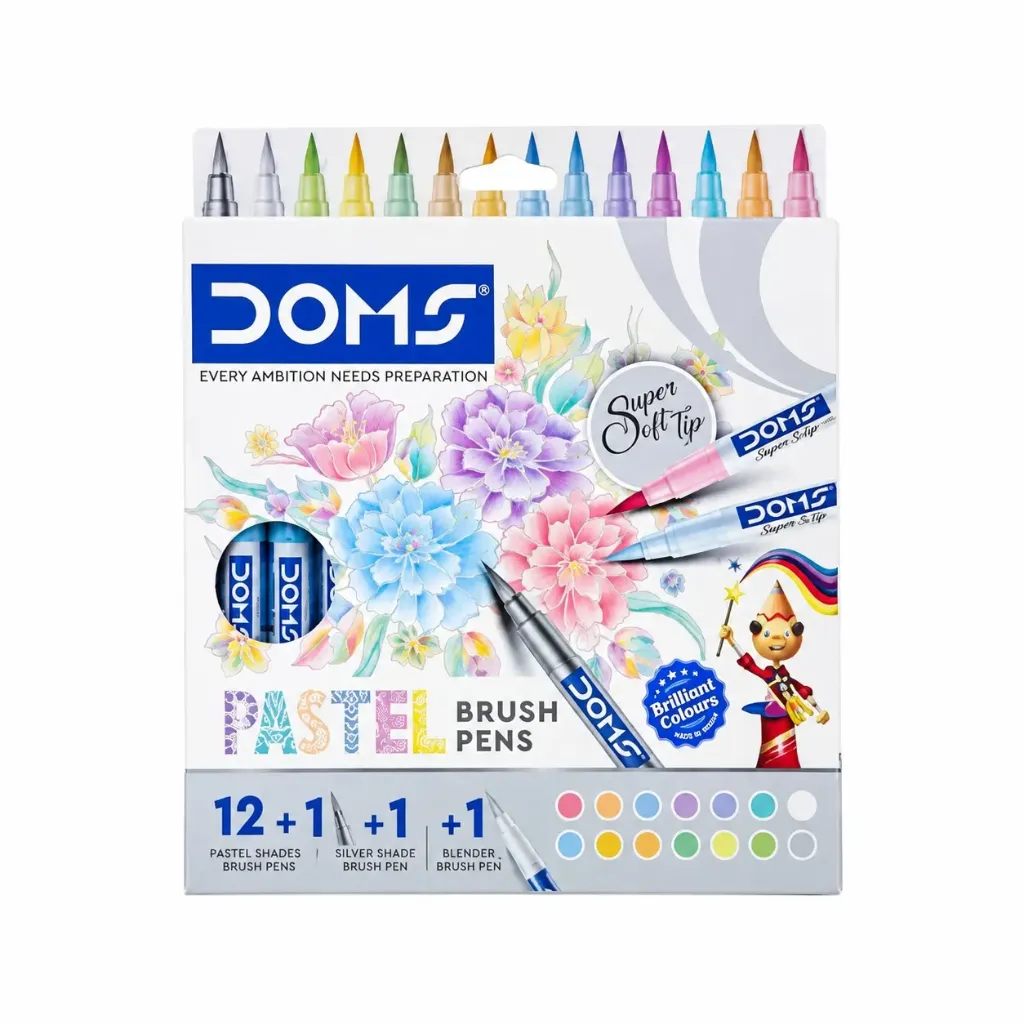 [GS154] Doms Super Soft Tip Pastel Shades Brush Pen Set 
