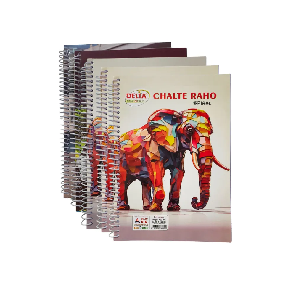 [GS868 -5] A4 Spiral Notebook - Pack of 5-400 Ruled Pages Each - Soft Cover - Notebooks Combo Pack for Students