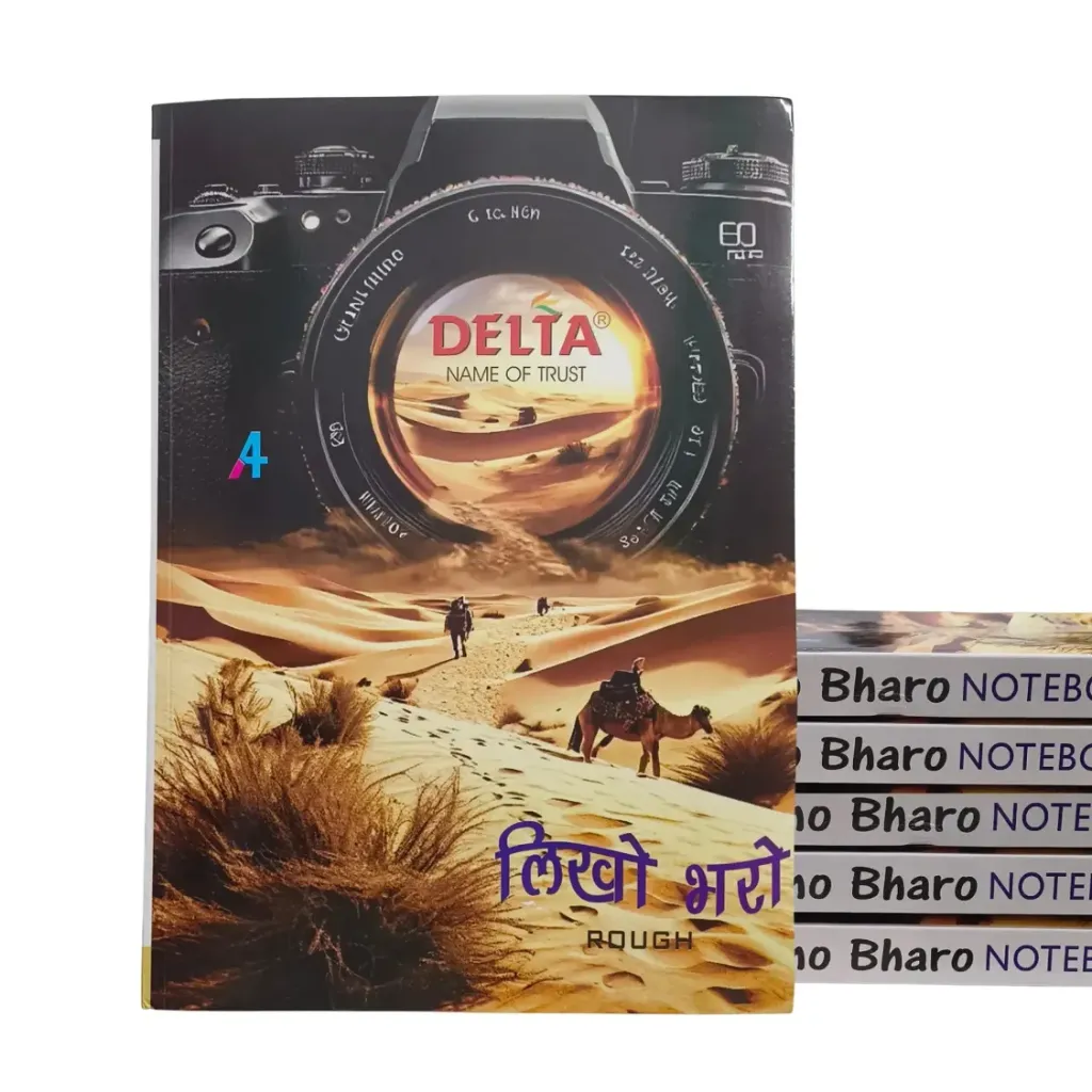 [GS866-6] Delta A4 Rough Notebook – Pack of 6 – 500 Ruled Pages Each Soft Cover for Students