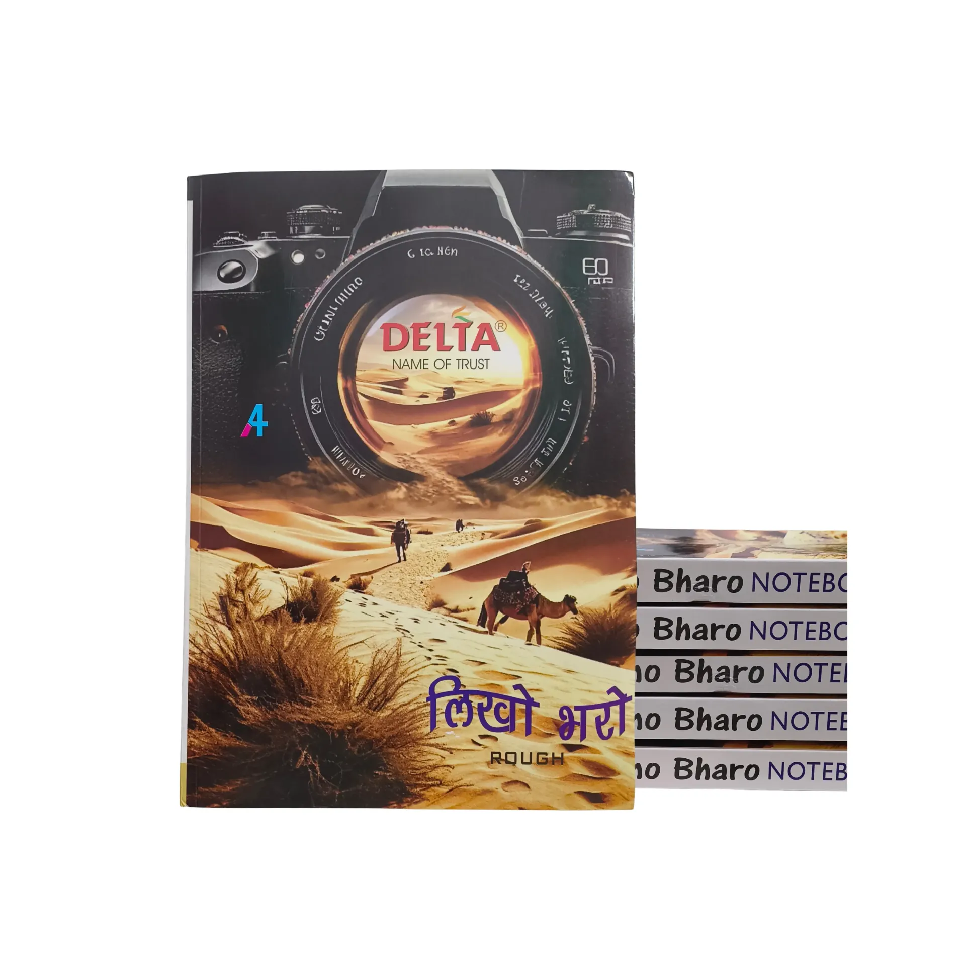 Delta A4 Rough Notebook – Pack of 6 – 500 Ruled Pages Each Soft Cover for Students