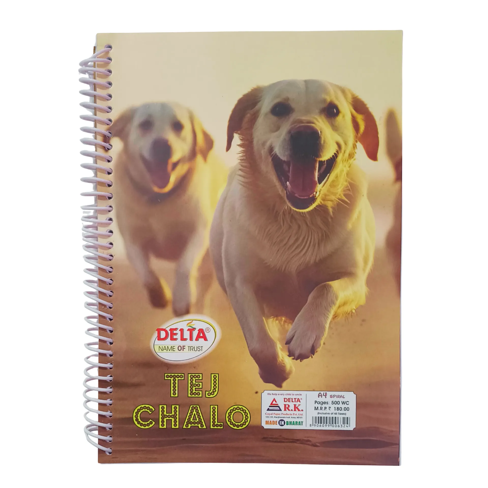 Delta A4 Spiral Notebook – 500 Ruled Pages – Soft Cover Long Subject Notebook